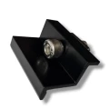 Eindklem 30mm met schroef en inzetstuk - Zwart geschilderd PV-03-23