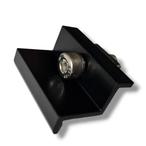 Eindklem 30mm met schroef en inzetstuk - Zwart geschilderd PV-03-23
