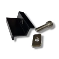 Eindklem 30mm met schroef en inzetstuk - Zwart geschilderd PV-03-23 (1)