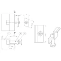 Eindklem 35mm met schroef en inzetstuk - Zwart geschilderd PV-03-25 (2)