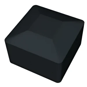 Zwarte eindkap voor PV-montageprofiel 40×40 mm – LLDPE type 1