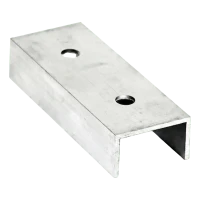 Aluminium PV-montageprofielverbinder 120 mm – U-profiel 25×45×25