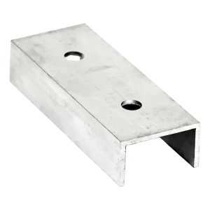 Aluminium PV-montageprofielverbinder 120 mm – U-profiel 25×45×25
