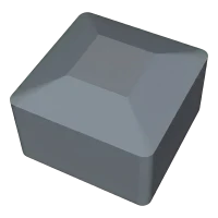 Grijze LLDPE eindkap voor PV-montageprofiel 40×40 mm – type 1
