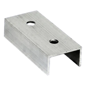 PV montageprofielverbinder aluminium 100 mm – U-profiel 25×45×25