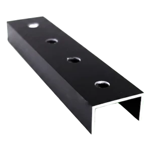 Verbindingsstuk voor PV-montageprofiel 200 mm aluminium zwart geanodiseerd