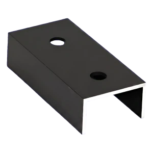 Verbindingsstuk PV-montageprofiel aluminium zwart geanodiseerd 100 mm