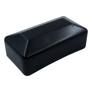 Zwarte UFR-eindkap voor PV-montageprofielen 80×40 mm – LLDPE-polyethyleen