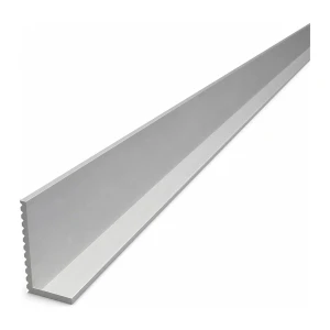 Ongelijkzijdig geribbeld aluminium hoekprofiel 40×20×2,6 mm – L-profiel, lengte 2000 mm