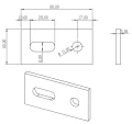 Aluminium adapter 40x80x5 PV-07-05 (1)