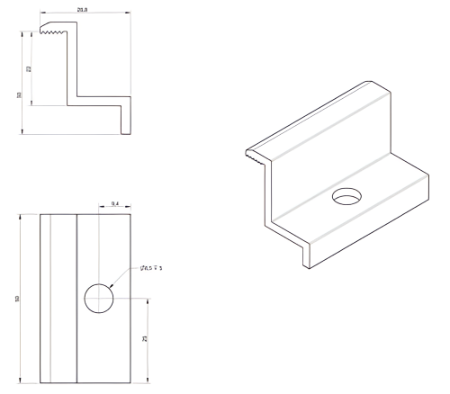 Zijklem H30 zwart geanodiseerd – eindklem PV L50 PV-03-02 (2)