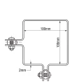 Hoekbeugel voor hekpanelen 100x100 mm verzinkt 000-773 (2)