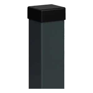 Tuinpaal 80x80 mm grafiet RAL 7016 met eindkap – 2,0 m