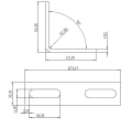 Verstelbare hoekbeugel 65x65mm roestvrijstaal 1.4016 M10 PV-08-28 (3)