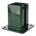 Stalen paalvoet voor tuinpaal en poortpaal 100×100 mm groen RAL 6005 000-791 (1)