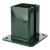 Stalen paalvoet voor tuinpaal en poortpaal 100×100 mm groen RAL 6005 000-791 (1)