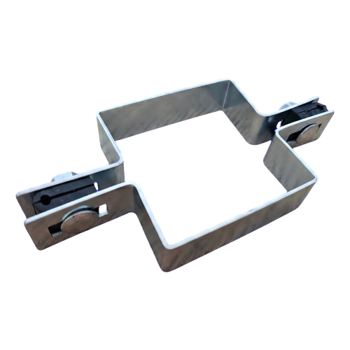 Vierkante tussenklem voor paneelomheining 100×100 mm verzinkt 001-617 (1)