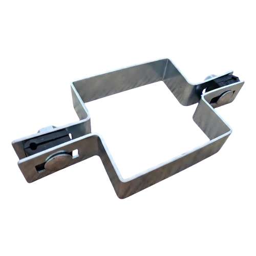 Vierkante tussenklem voor paneelomheining 100×100 mm verzinkt 001-617 (1)