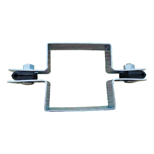 Vierkante tussenklem voor paneelomheining 100×100 mm verzinkt 001-617 (2)