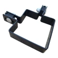 Hoekklem voor paneel 80×80 mm zwart RAL 9005 – complete montageset 001-612 (1)