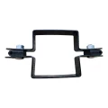 Tussenbeugel voor paneelomheining 80×80 mm zwart RAL 9005 – complete set 001-616 (3)