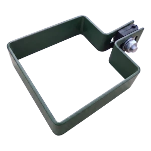 Eindklem voor omheining 80×80 mm groen RAL 6005 – montageset