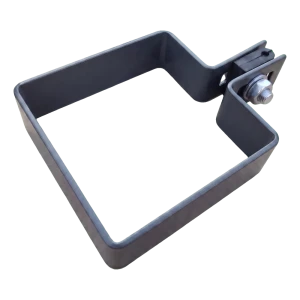 Eindklem voor schutting 80×80 mm grafiet RAL 7016 – montageset
