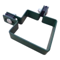 Hoekbeugel voor omheining 80×80 mm groen RAL 6005 – complete montageset 001-610 (1)