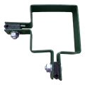 Hoekbeugel voor omheining 80×80 mm groen RAL 6005 – complete montageset 001-610 (2)