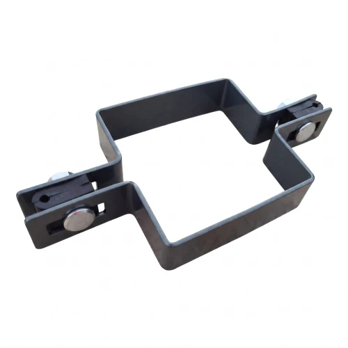 Tussenklem voor paneelomheining 80×80 mm grafiet RAL 7016 – complete set 001-611 (1)