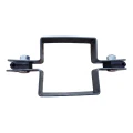 Tussenklem voor paneelomheining 80×80 mm grafiet RAL 7016 – complete set 001-611 (3)