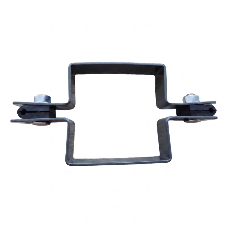 Tussenklem voor paneelomheining 80×80 mm grafiet RAL 7016 – complete set 001-611 (3)