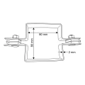 Tussenklem voor paneelomheining 80×80 mm grafiet RAL 7016 – complete set 001-611 (4)