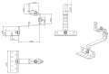 Dakhaak Vario 145mm (4-5-5-5) met drievoudige verstelling Roestvast staal H17/1.4016 PV-08-35 (2)