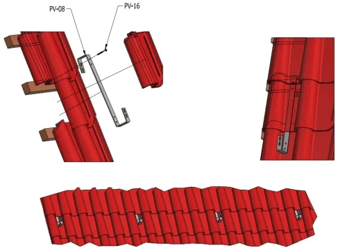Dakhaak S530 Verstelbaar voor schuine daken PV-08-26 (1)