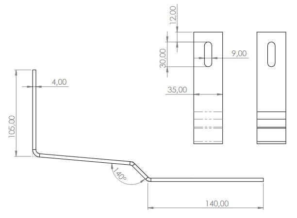 Dakhaken voor schuine daken - SPEC - Roestvrij staal H17 PV-08-37 (2)