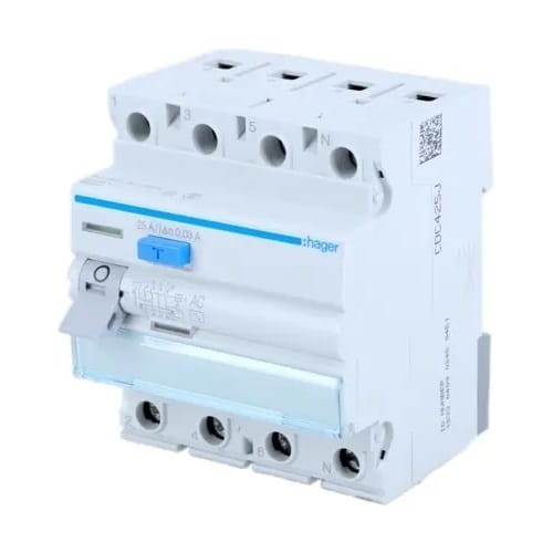 Hager Aardlekschakelaar 4P 40A 30mA Type AC GPV-401-36