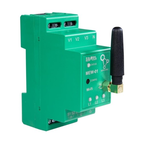 Zamel WI-FI 3F+N elektriciteitsmonitor voor fotovoltaïsche panelen GPV-401-40 (2)