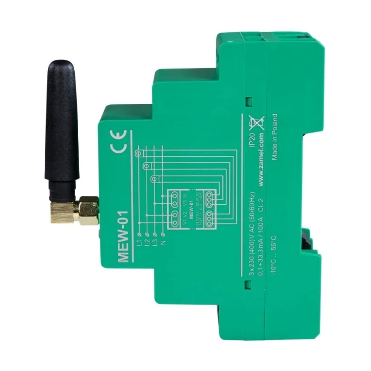 Zamel WI-FI 3F+N elektriciteitsmonitor voor fotovoltaïsche panelen GPV-401-40 (3)