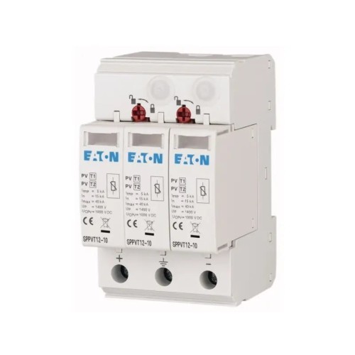 Eaton Overspanningsbeveiliging PV DC Typ 1+2 (B+C) 1000V 2P+N 15kA 3,7kV GPV-401-44