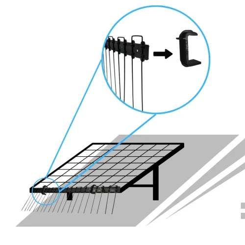 Montageklem voor fotovoltaïsche spike - zwart 35mm PV-400-18 (2)