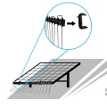 Montageklem voor fotovoltaïsche spike - zwart 30mm PV-400-16 (2)