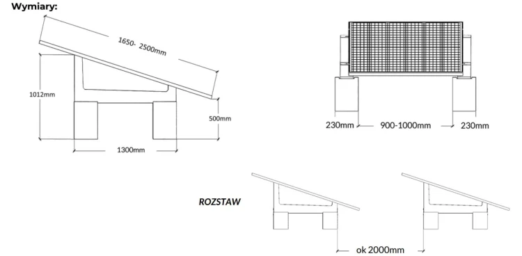 Ballastsysteem voor PV op de grond GSE1300 - pallet van 6 stuks GPV-600-04 (2)