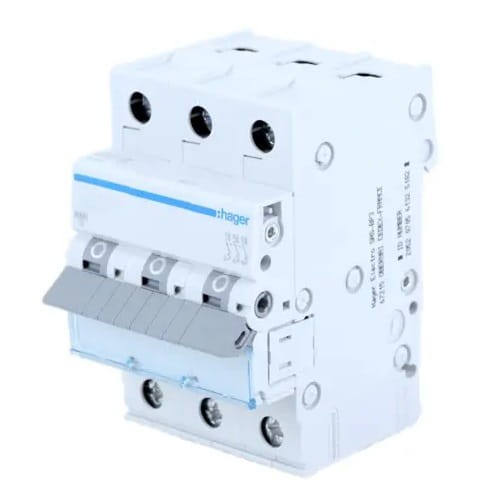 Hager Overstroomschakelaar B 20A 3P 6kA GPV-401-54
