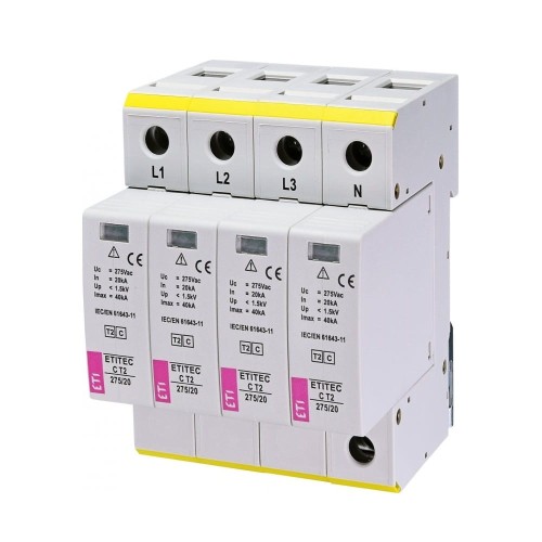 ETI Overspanningsbeveiliging Type 2 (C) 4P 20kA 1,5kV GPV-401-97