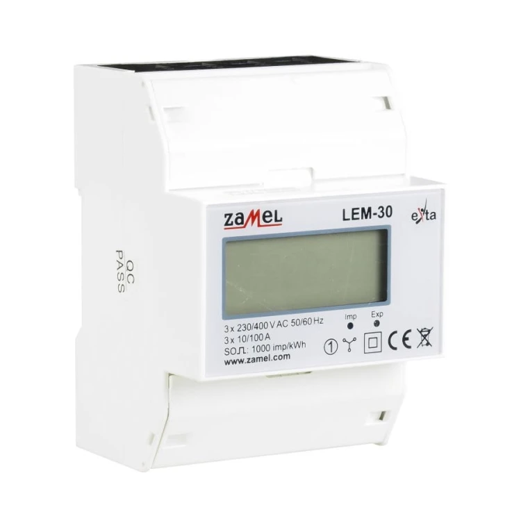 Zamel Elektriciteitsmeter 3-fasige 100A LCD GPV-401-109 (3)