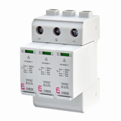 ETI Overspanningsbeveiliging PV DC Type 2 (C) 1100V 3P 20kA 3,8kV GPV-401-135