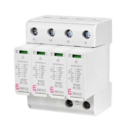 ETI Overspanningsbeveiliging Type 1+2+3 (B+C+D) 4P 20kA 1,5kV GPV-401-141