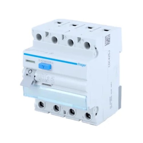 Hager Aardlekschakelaar 3P+N 40A 30mA type A GPV-401-171