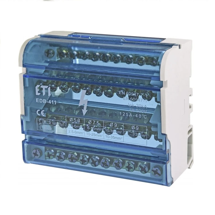 ETI Schakelblok 4-polig 125A 11-Klemmen GPV-401-182